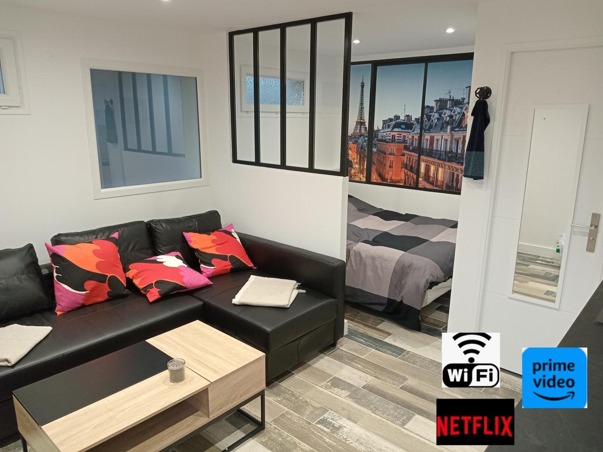 Studio Neuf Joliment Decore A 5 Min De L'Aeroport 아티스 몽스 외부 사진